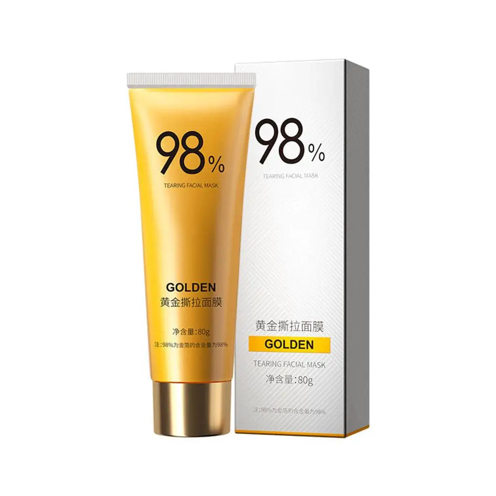Revitalize Your Skin: 80G Gold Peel Mask for Deep Cleansing, Blackhead Removal & Pore Tightening