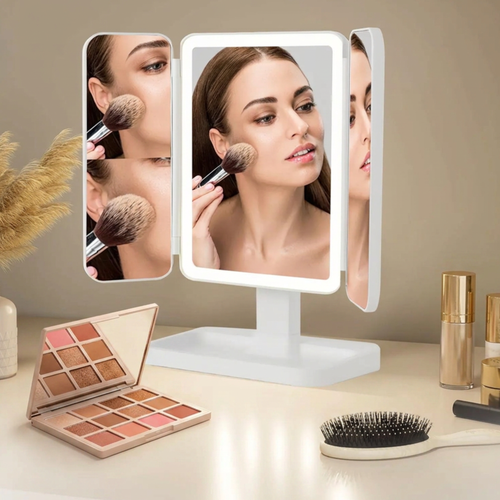 Aurélie Glow HD Vanity Mirror — Foldable LED Makeup Mirror