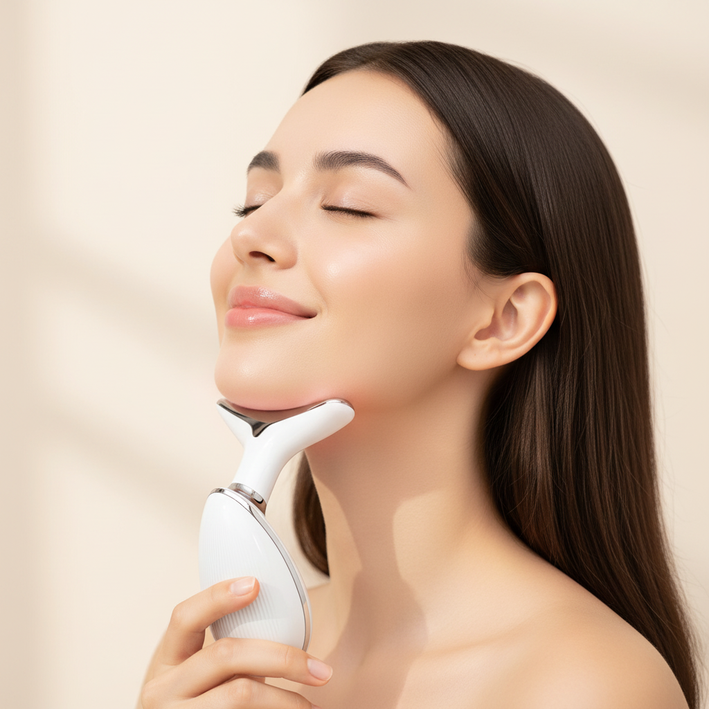 Aurélie Glow LumiSculpt — Microcurrent Face & Neck Lifting Device