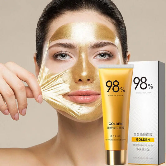 Revitalize Your Skin: 80G Gold Peel Mask for Deep Cleansing, Blackhead Removal & Pore Tightening